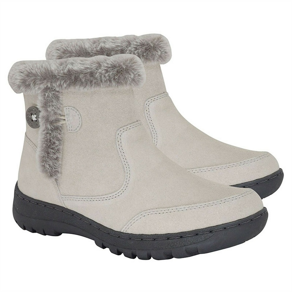NEW KHOMBU Fur All Weather Water Resistant shoe Ankle BOOT Bootie SUEDE NIB - Picture 3 of 5
